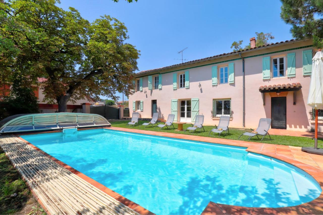Gîte la grappe Occitane - 14 personnes - piscine privée Ambres Exterior foto